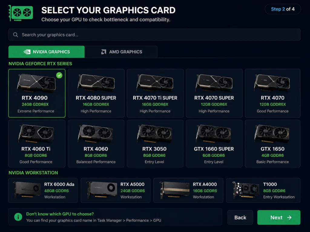 Select Graphics Card